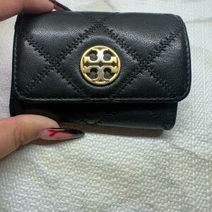 Tory Burch Willa Black Leather Wallet